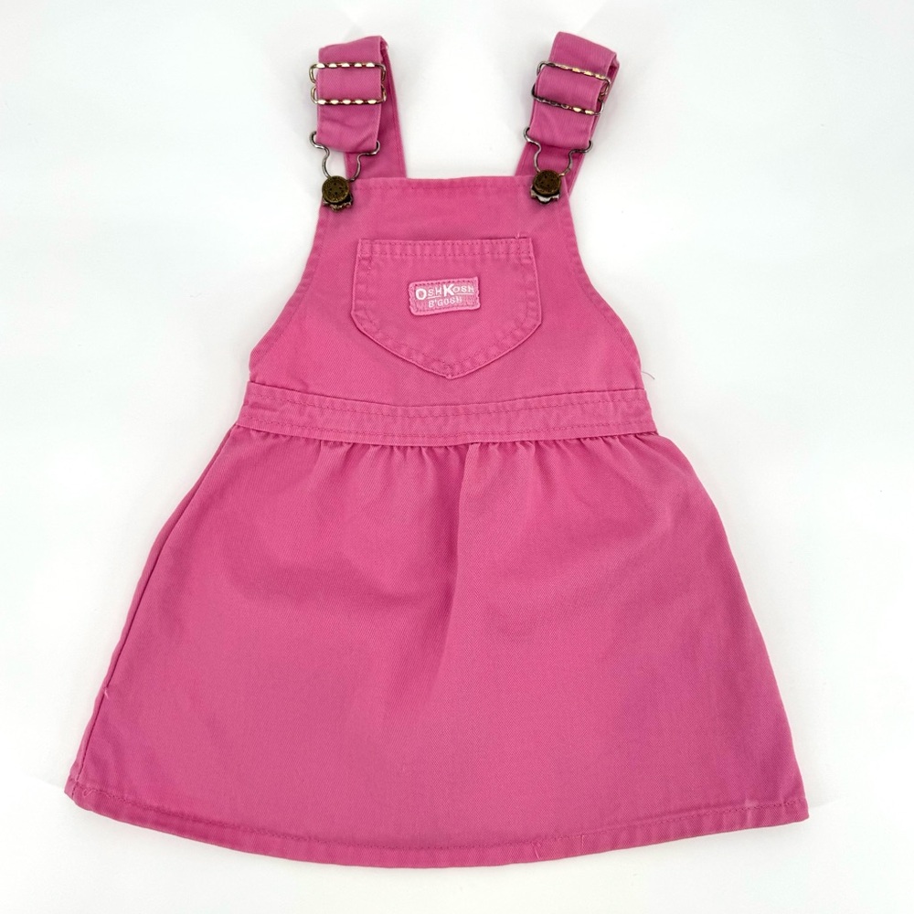 VTG OSHKOSH B’gosh (Made in USA) Pink Denim Overall Dress